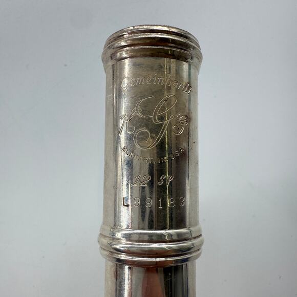 Vintage Gemeinhardt 12SP Flute w/ Case Made in USA Silver-Plated Serial L991883 - Picture 3 of 4